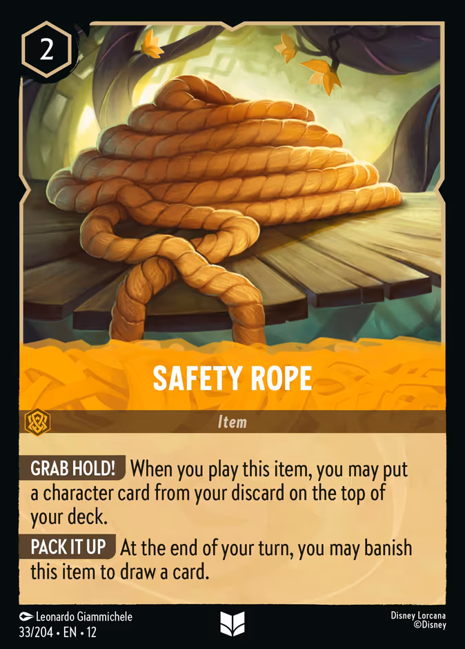 Safety Rope — Wilds Unknown #33 (Disney Lorcana card)