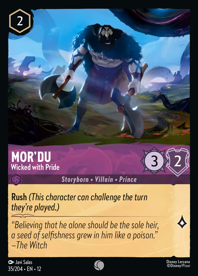 Mor'du - Wicked with Pride — Wilds Unknown #35 (Disney Lorcana card)