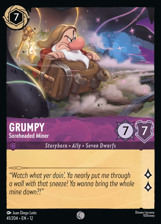 Grumpy - Soreheaded Miner — Wilds Unknown #41 (Disney Lorcana card)