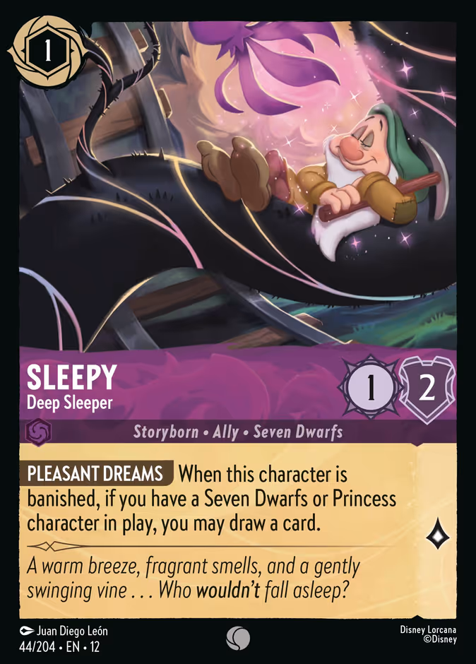 Sleepy - Deep Sleeper — Wilds Unknown #44 (Disney Lorcana card)