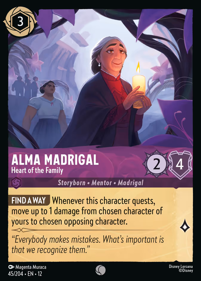 Alma Madrigal - Heart of the Family — Wilds Unknown #45 (Disney Lorcana card)