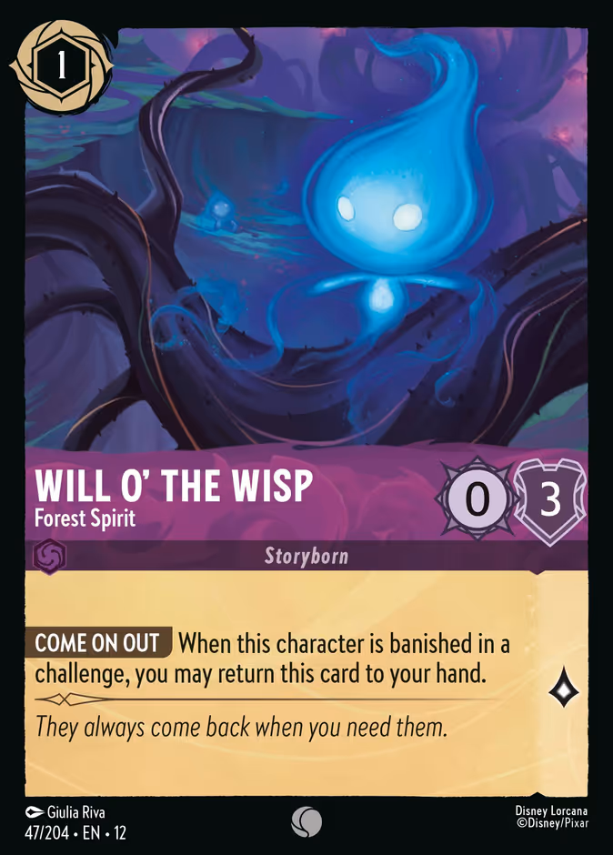 Will o' the Wisp - Forest Spirit — Wilds Unknown #47 (Disney Lorcana card)