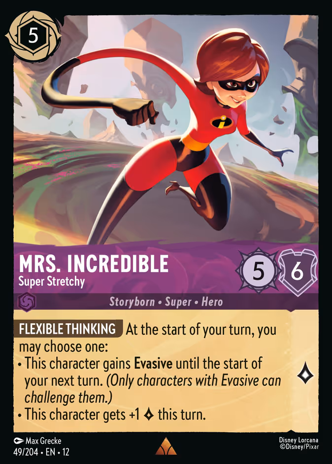 Mrs. Incredible - Super Stretchy — Wilds Unknown #49 (Disney Lorcana card)