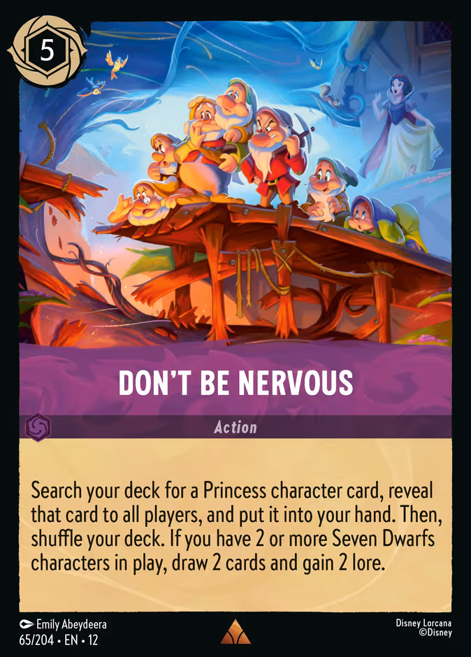Don't Be Nervous — Wilds Unknown #65 (Disney Lorcana card)