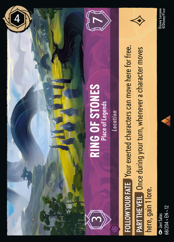Ring of Stones - Place of Legends — Wilds Unknown #68 (Disney Lorcana card)