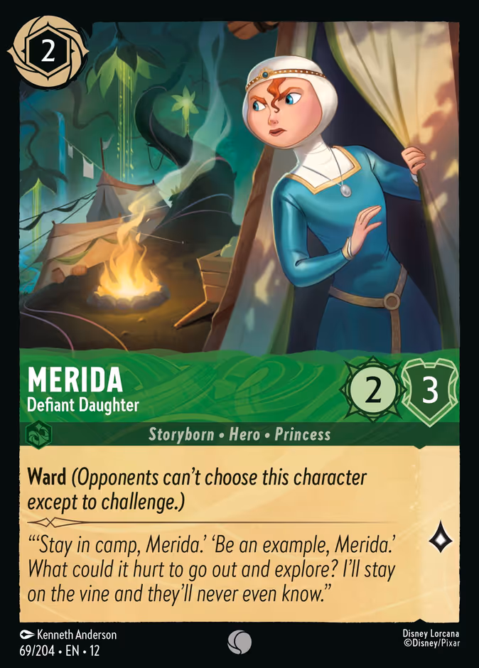 Merida - Defiant Daughter — Wilds Unknown #69 (Disney Lorcana card)
