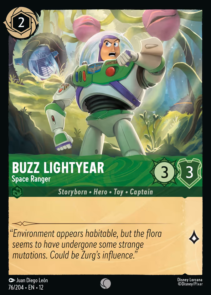Buzz Lightyear - Space Ranger — Wilds Unknown #76 (Disney Lorcana card)
