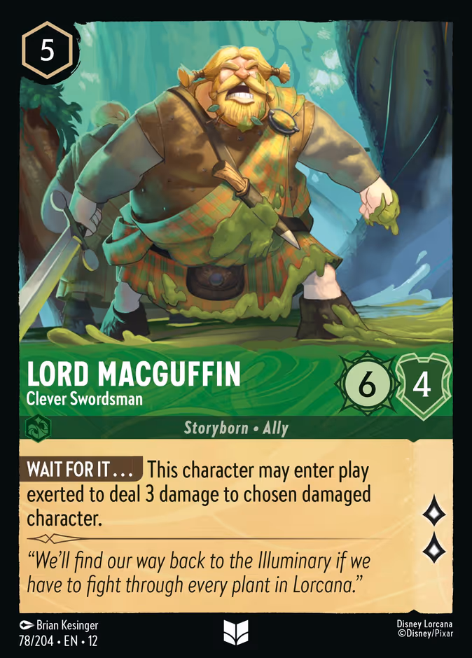 Lord MacGuffin - Clever Swordsman — Wilds Unknown #78 (Disney Lorcana card)