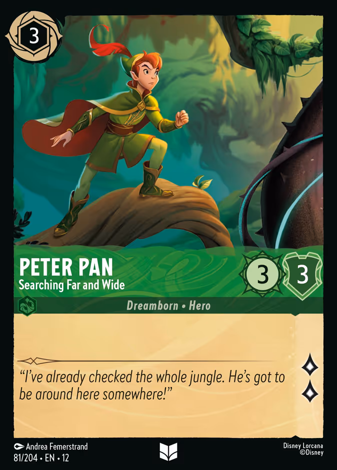 Peter Pan - Searching Far and Wide — Wilds Unknown #81 (Disney Lorcana card)