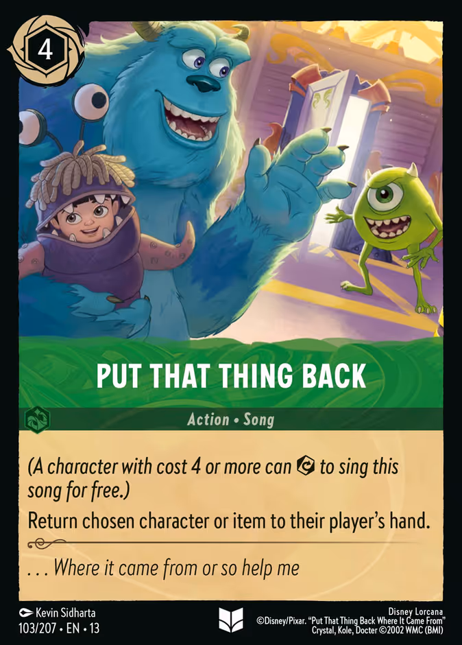 Put That Thing Back — Attack of the Vine! #103 (Disney Lorcana card)