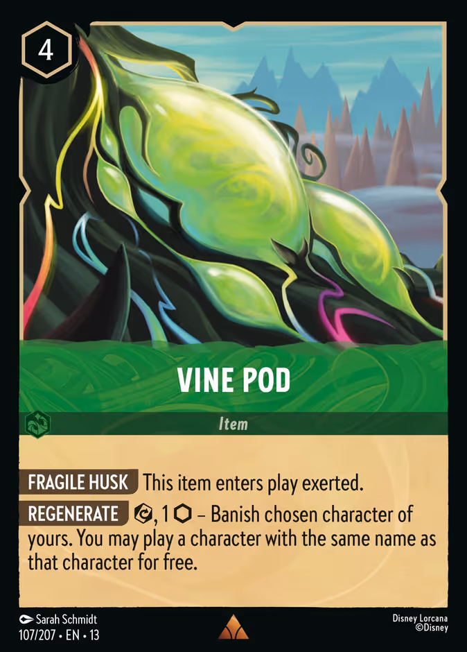 Vine Pod — Attack of the Vine! #107 (Disney Lorcana card)