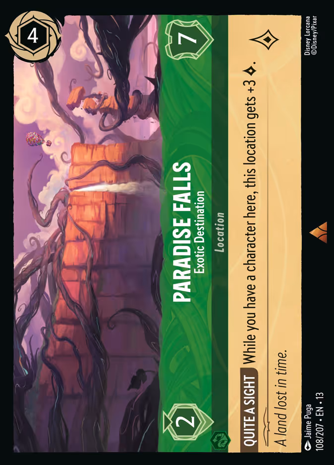 Paradise Falls - Exotic Destination — Attack of the Vine! #108 (Disney Lorcana card)