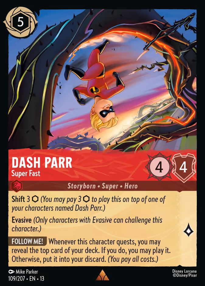 Dash Parr - Super Fast — Attack of the Vine! #109 (Disney Lorcana card)