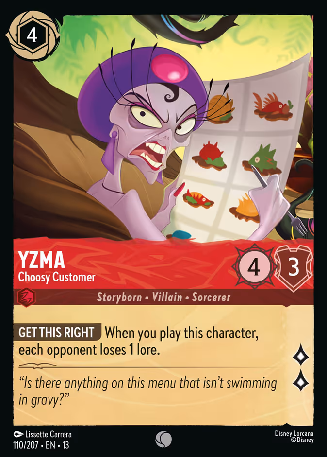 Yzma - Choosy Customer — Attack of the Vine! #110 (Disney Lorcana card)