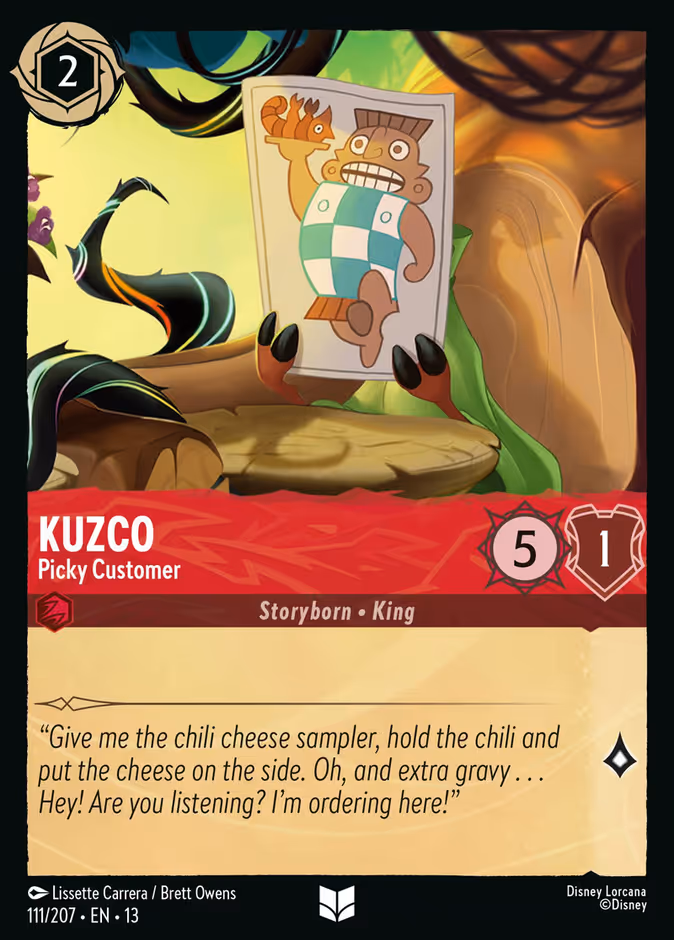 Kuzco - Picky Customer — Attack of the Vine! #111 (Disney Lorcana card)