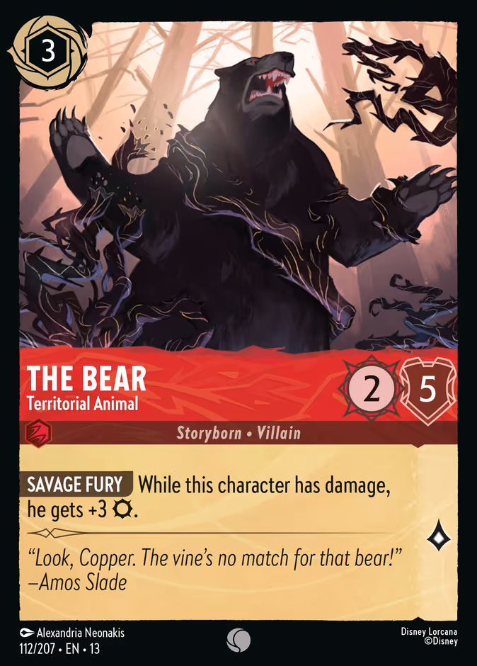 The Bear - Territorial Animal — Attack of the Vine! #112 (Disney Lorcana card)