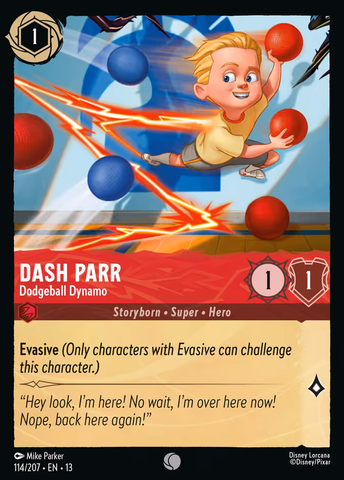 Dash Parr - Dodgeball Dynamo — Attack of the Vine! #114 (Disney Lorcana card)