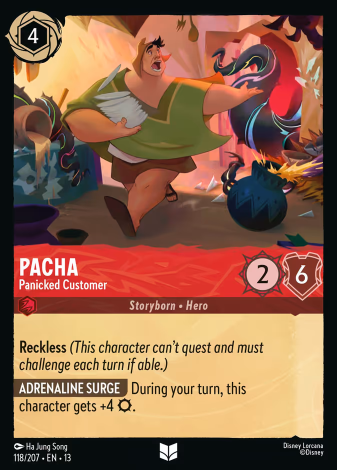 Pacha - Panicked Customer — Attack of the Vine! #118 (Disney Lorcana card)