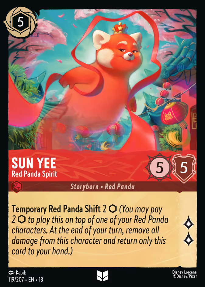 Sun Yee - Red Panda Spirit — Attack of the Vine! #119 (Disney Lorcana card)