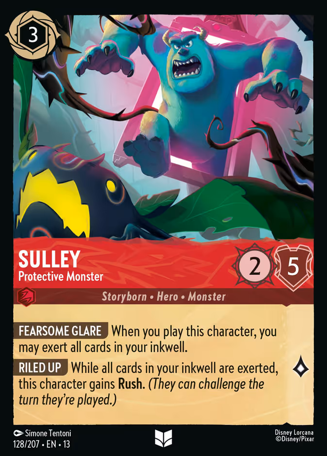 Sulley - Protective Monster — Attack of the Vine! #128 (Disney Lorcana card)