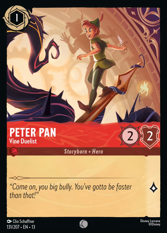 Peter Pan - Vine Duelist — Attack of the Vine! #131 (Disney Lorcana card)