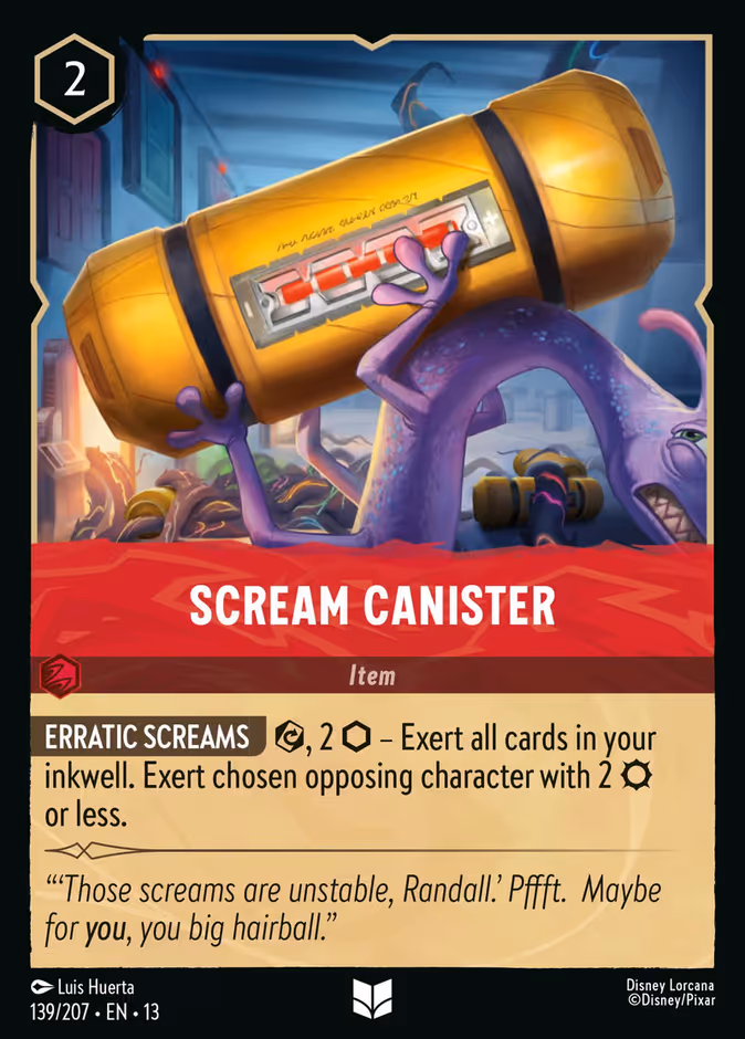 Scream Canister — Attack of the Vine! #139 (Disney Lorcana card)