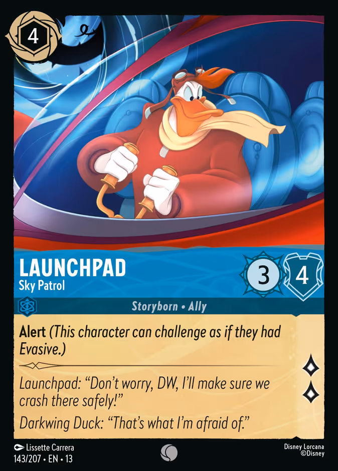Launchpad - Sky Patrol — Attack of the Vine! #143 (Disney Lorcana card)