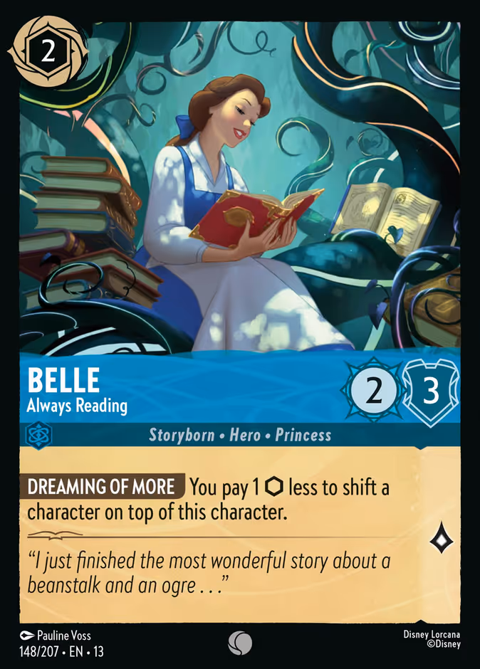 Belle - Always Reading — Attack of the Vine! #148 (Disney Lorcana card)