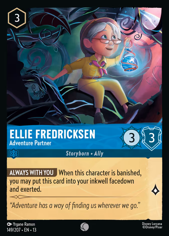 Ellie Fredricksen - Adventure Partner — Attack of the Vine! #149 (Disney Lorcana card)