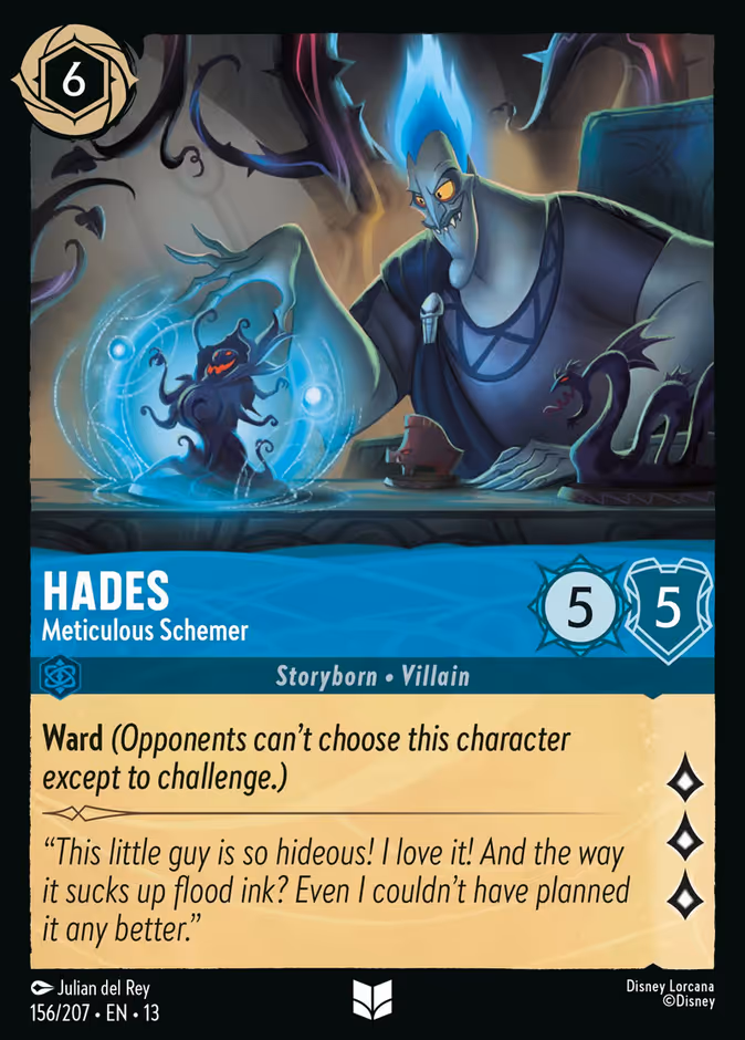 Hades - Meticulous Schemer — Attack of the Vine! #156 (Disney Lorcana card)