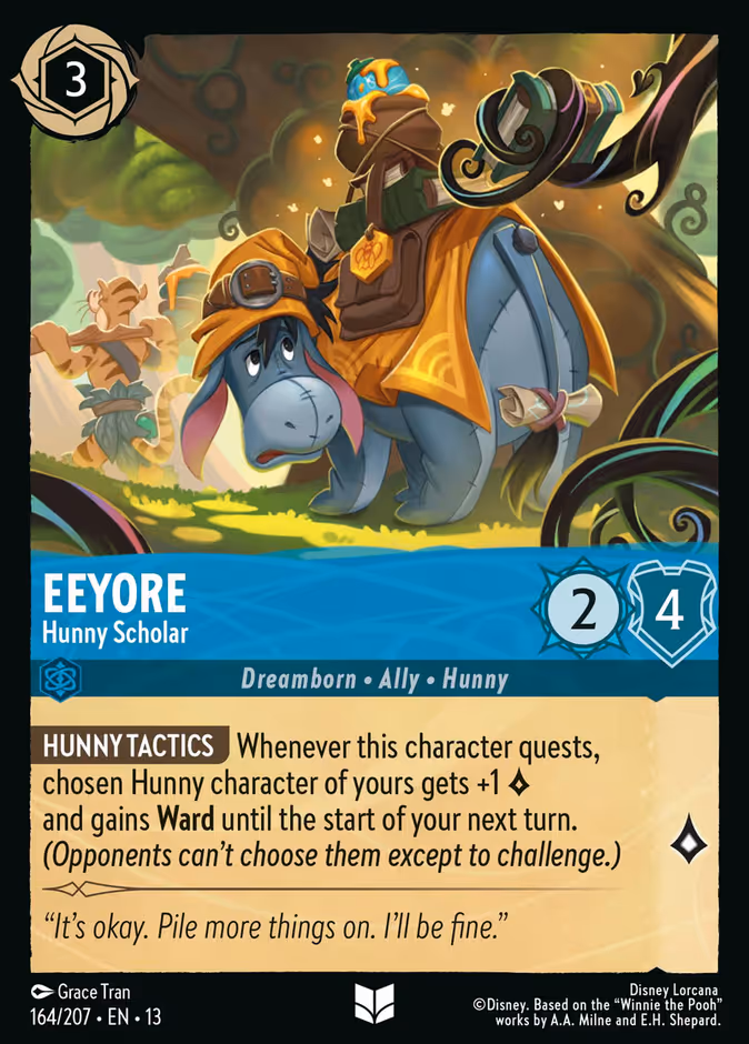 Eeyore - Hunny Scholar — Attack of the Vine! #164 (Disney Lorcana card)