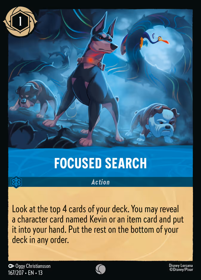 Focused Search — Attack of the Vine! #167 (Disney Lorcana card)