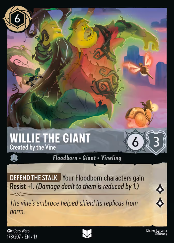 Willie the Giant - Created by the Vine — Attack of the Vine! #178 (Disney Lorcana card)