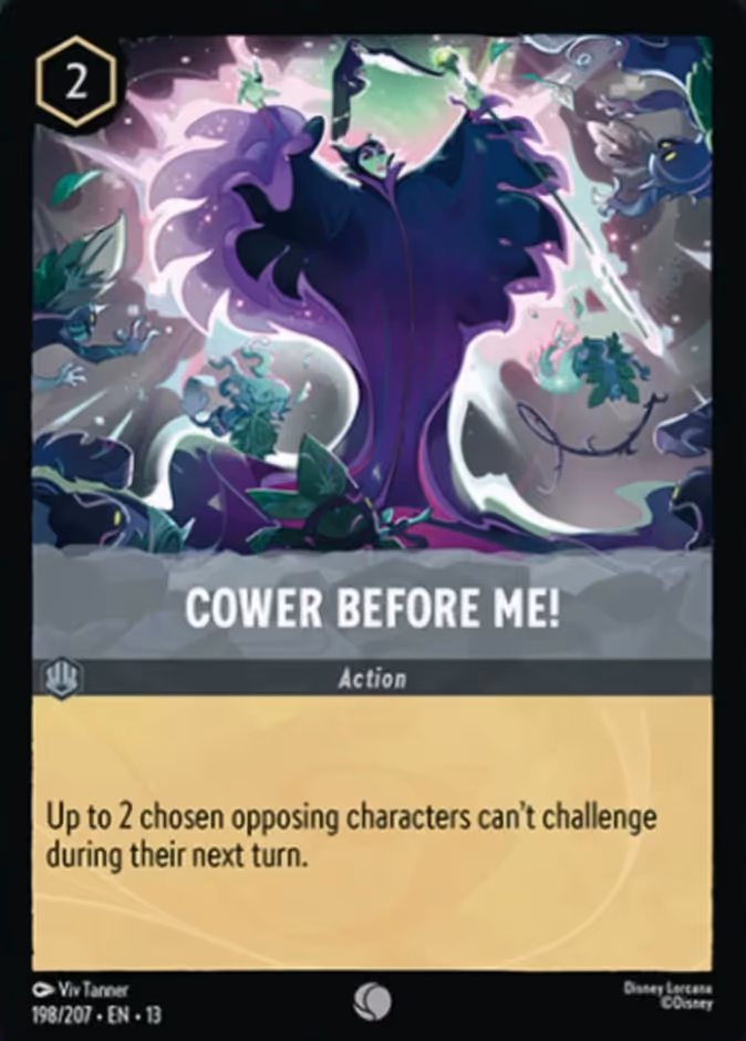 Cower Before Me! — Attack of the Vine! #198 (Disney Lorcana card)