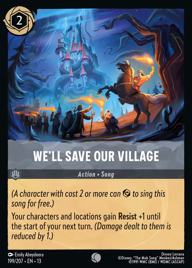 We'll Save Our Village — Attack of the Vine! #199 (Disney Lorcana card)