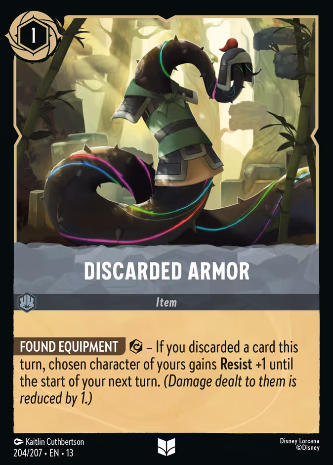 Discarded Armor — Attack of the Vine! #204 (Disney Lorcana card)