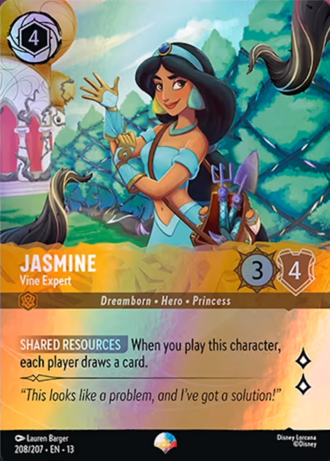 Jasmine - Vine Expert — Attack of the Vine! #208 (Disney Lorcana card)