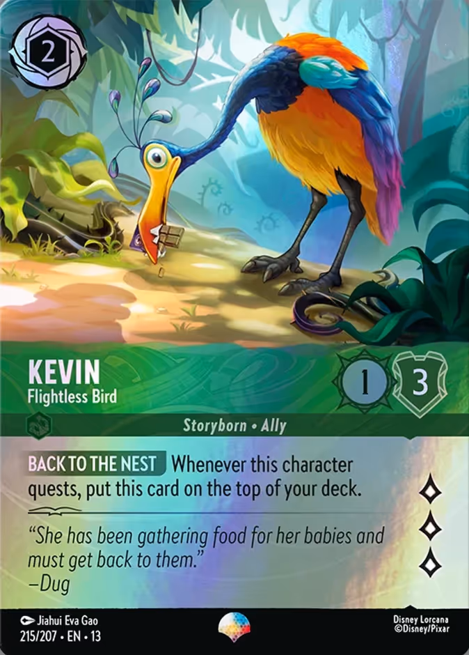 Kevin - Flightless Bird — Attack of the Vine! #215 (Disney Lorcana card)