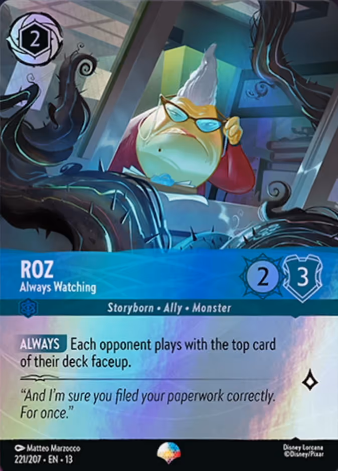 Roz - Always Watching — Attack of the Vine! #221 (Disney Lorcana card)