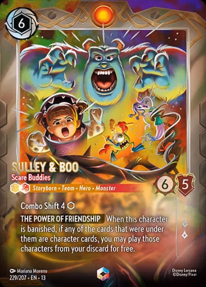 Sulley & Boo - Scare Buddies — Attack of the Vine! #229 (Disney Lorcana card)