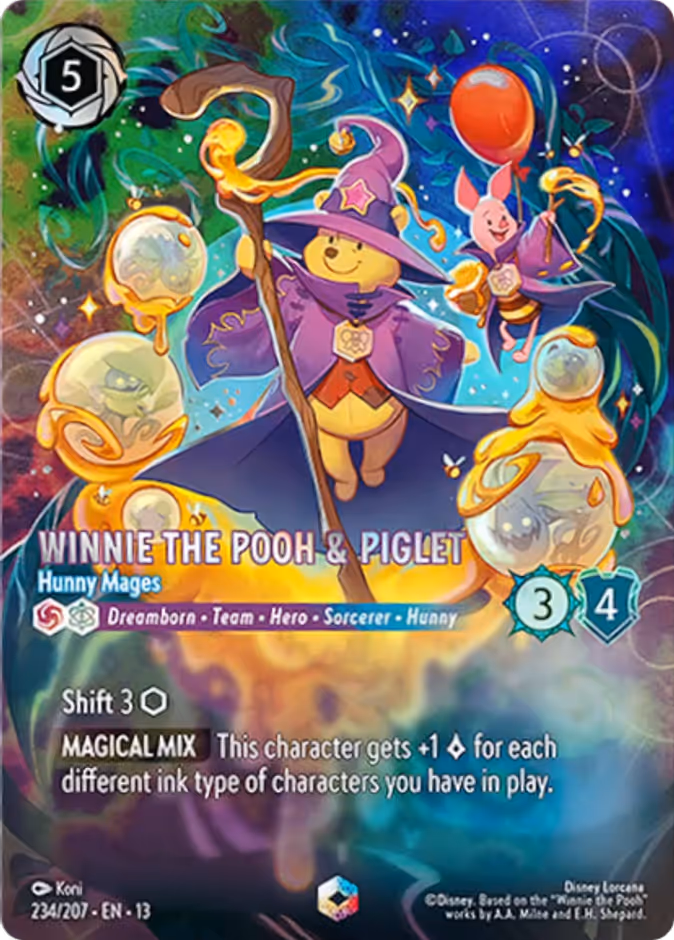 Winnie the Pooh & Piglet - Hunny Mages — Attack of the Vine! #234 (Disney Lorcana card)