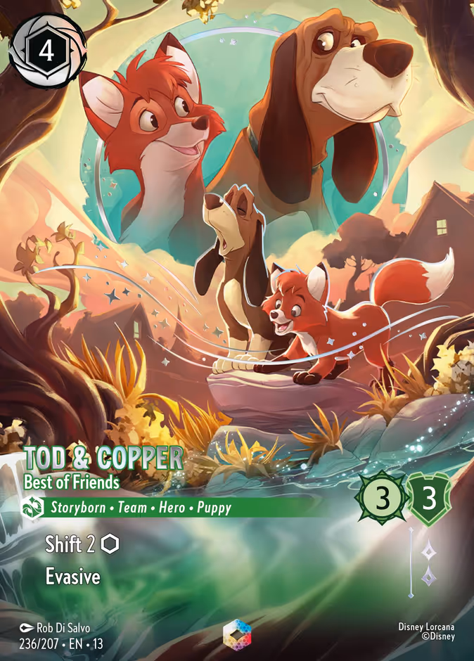 Tod & Copper - Best of Friends — Attack of the Vine! #236 (Disney Lorcana card)