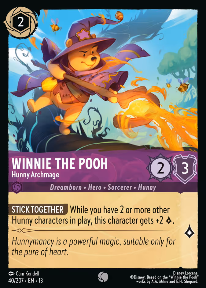 Winnie the Pooh - Hunny Archmage — Attack of the Vine! #40 (Disney Lorcana card)