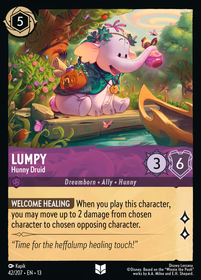 Lumpy - Hunny Druid — Attack of the Vine! #42 (Disney Lorcana card)