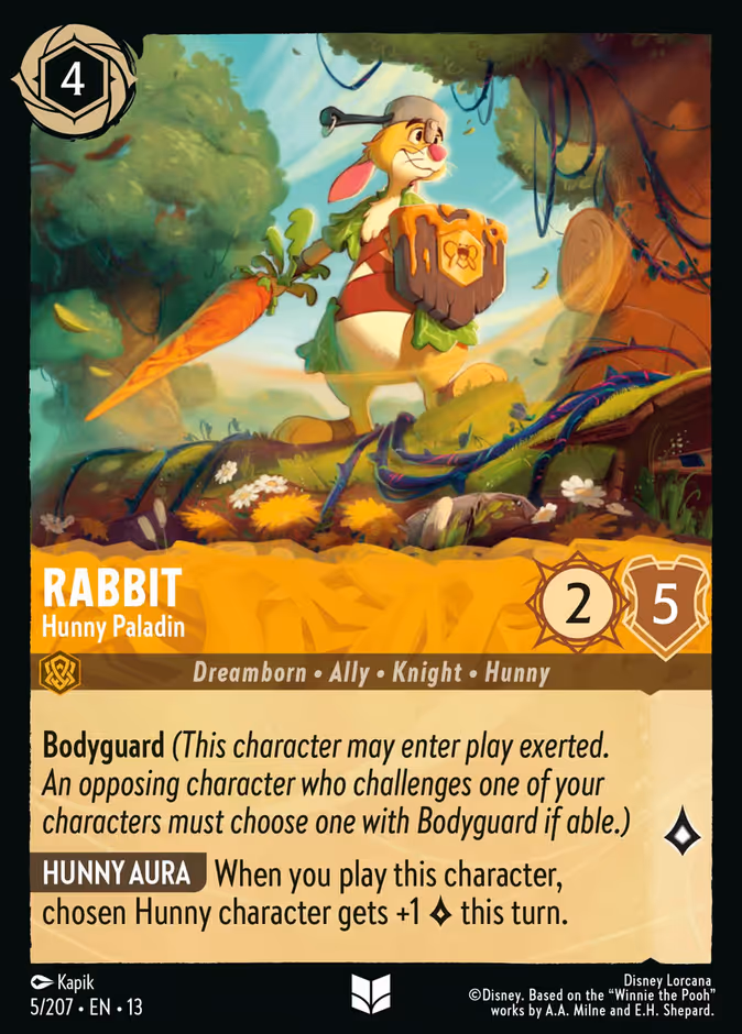 Rabbit - Hunny Paladin — Attack of the Vine! #5 (Disney Lorcana card)