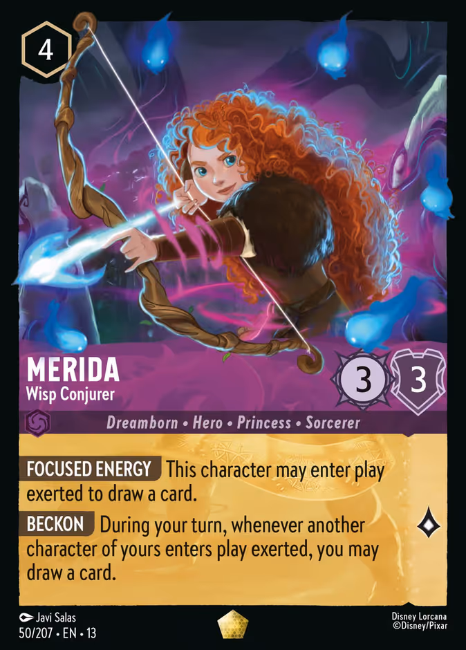 Merida - Wisp Conjurer — Attack of the Vine! #50 (Disney Lorcana card)