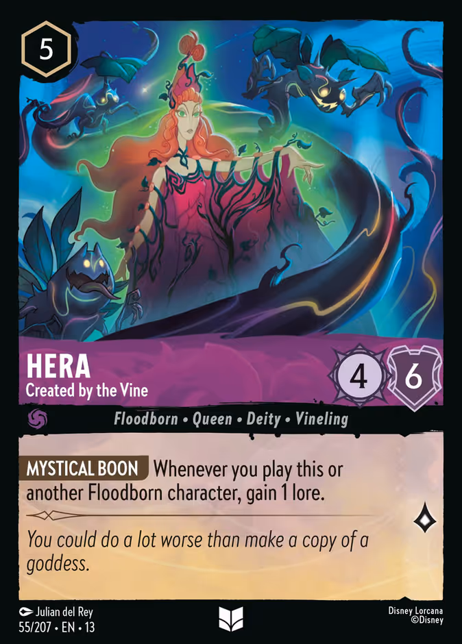 Hera - Created by the Vine — Attack of the Vine! #55 (Disney Lorcana card)