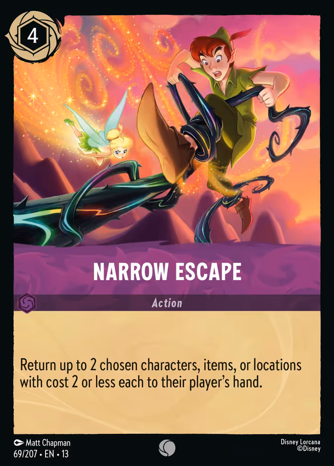 Narrow Escape — Attack of the Vine! #69 (Disney Lorcana card)