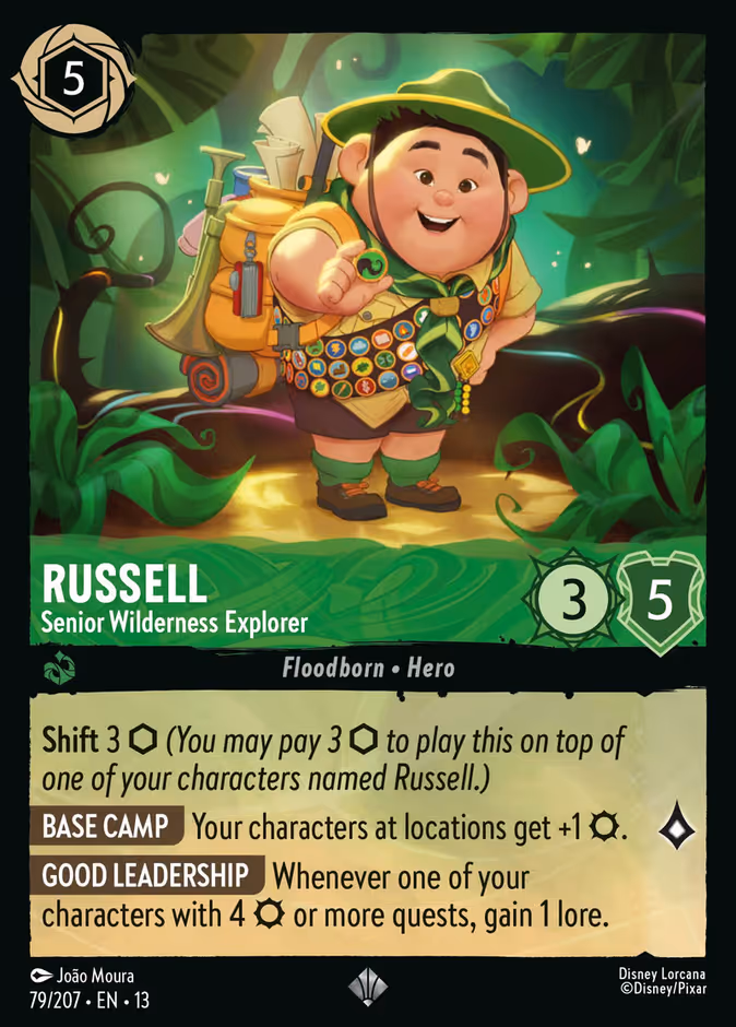 Russell - Senior Wilderness Explorer — Attack of the Vine! #79 (Disney Lorcana card)