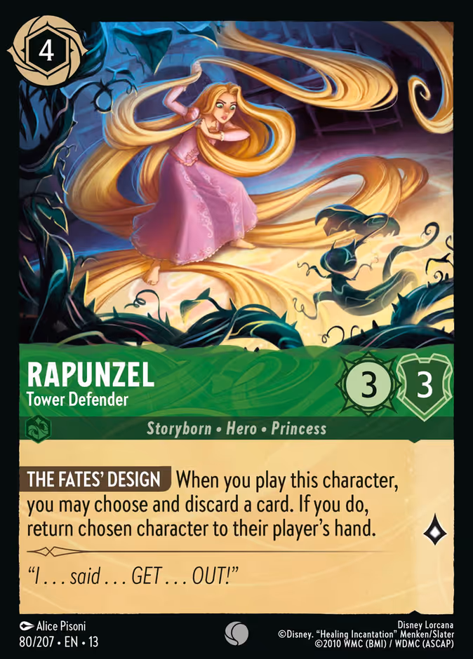 Rapunzel - Tower Defender — Attack of the Vine! #80 (Disney Lorcana card)